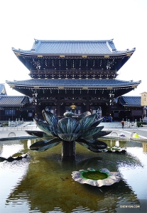 Při návštěvě chrámu Higashi Honganji (東本願寺) našel tanečník Jeff Chuang obrovskou lotosovou fontánu v kašně.