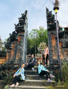 Clockwise from top, dancers Diana Teng, Xindi Cai, Sophie Xie, and MC Ashley Wei treated themselves to a holiday in Bali, Indonesia.
